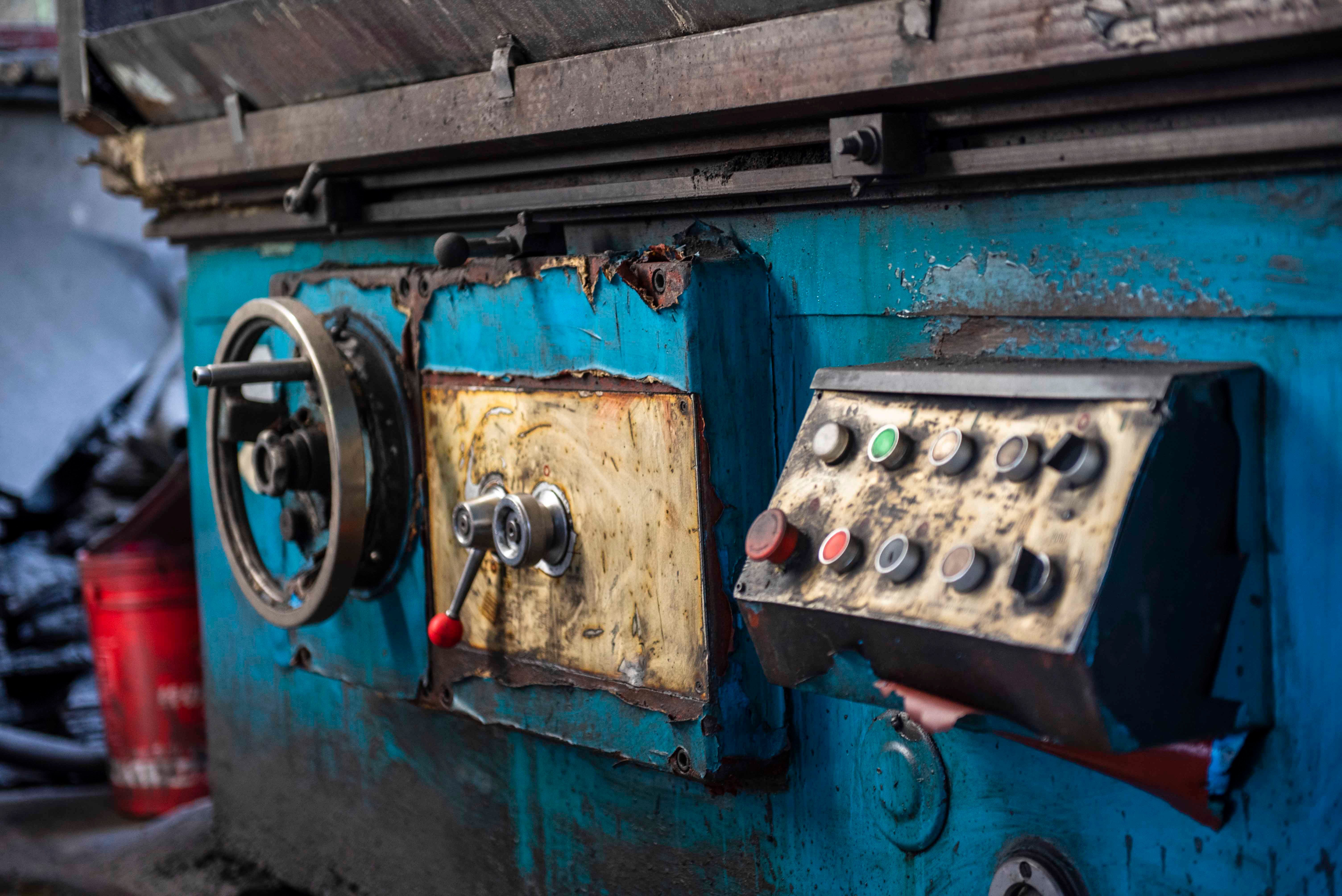 Industrial machinery in a factory