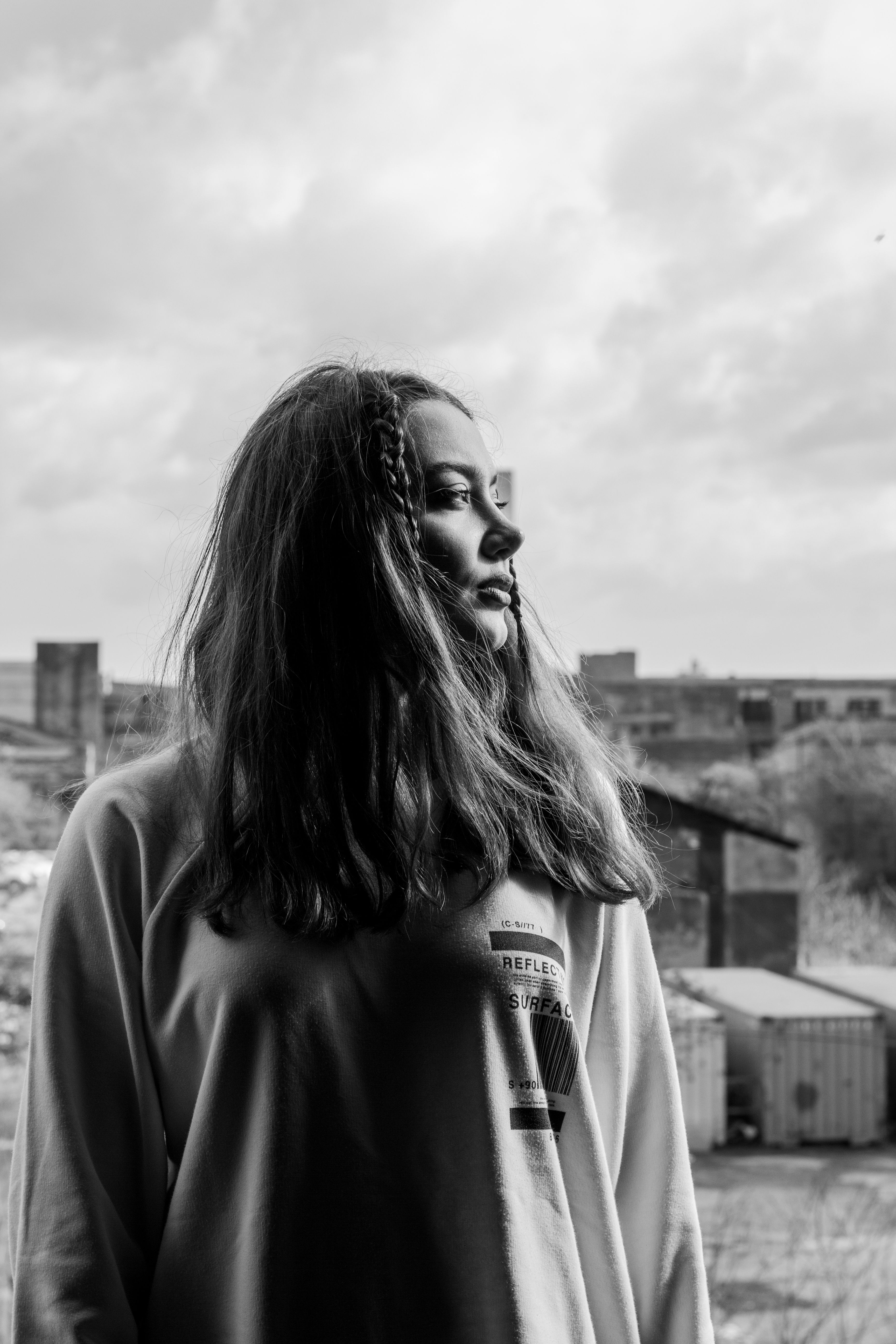 A Portrait of a Woman in Black and White · Free Stock Photo