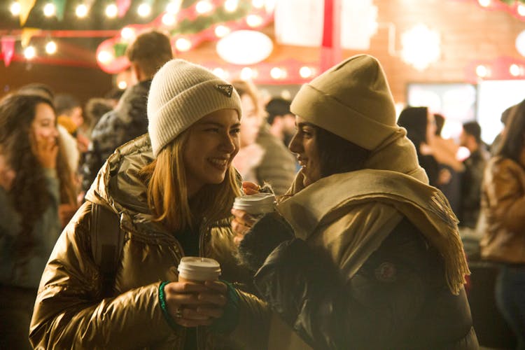 Friends On A Christmas Market