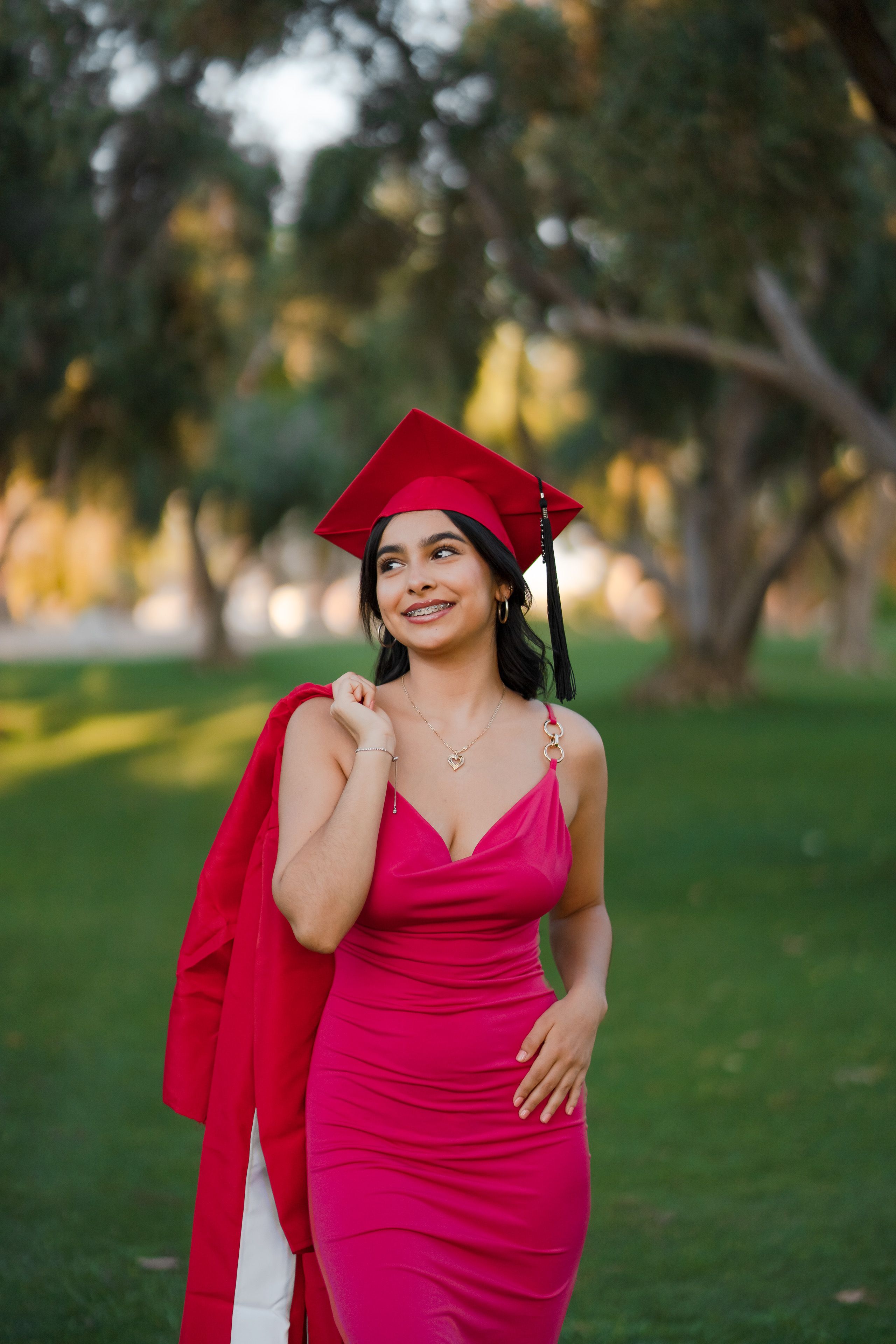 Graduate in Pink Dress  Free Stock Photo