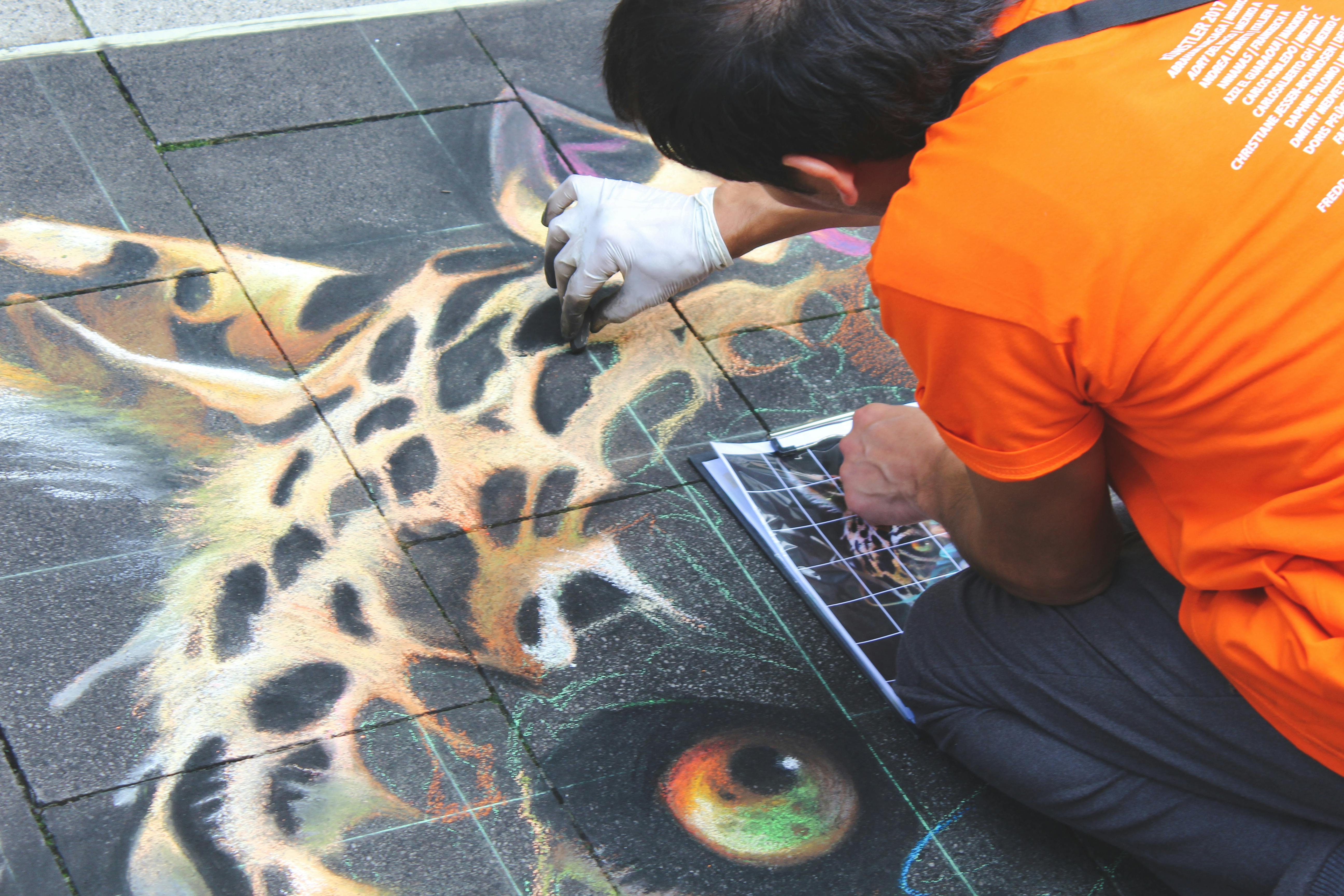 Free stock photo of artist, chalk, colors