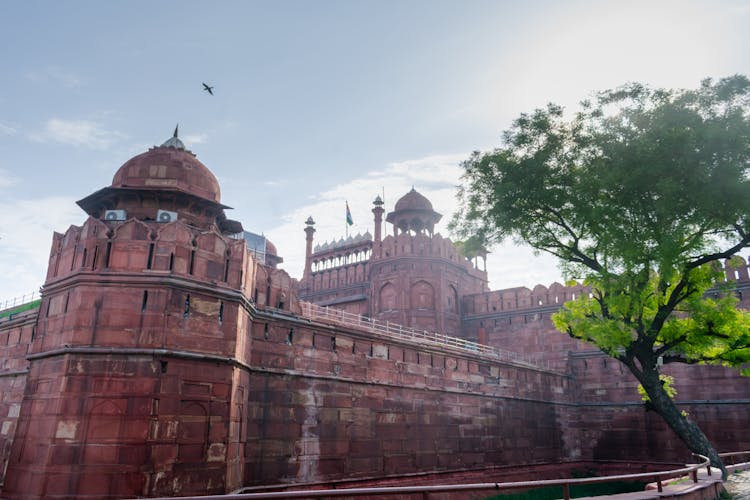 Walls Of Red Fort In Delhi