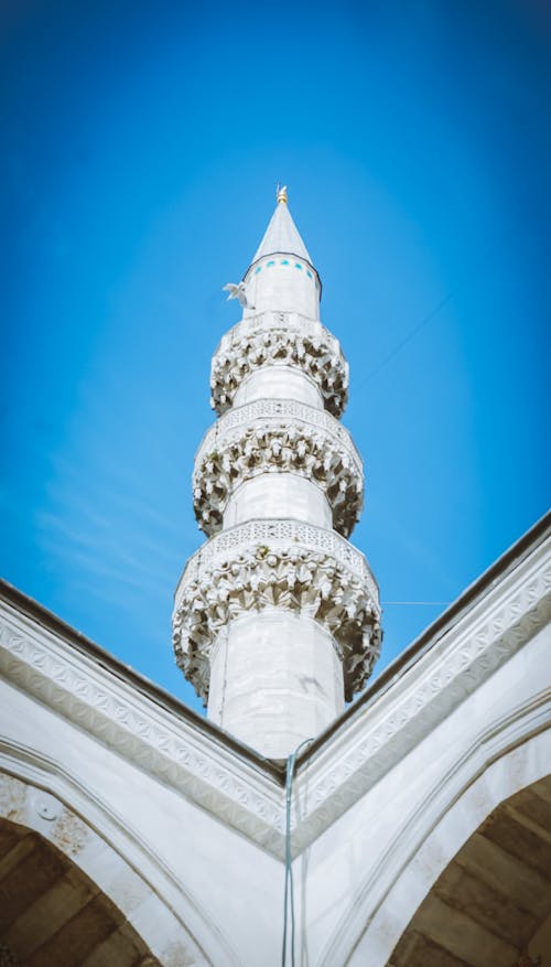 Minaret of Suleymaniye Mosque in Istanbul