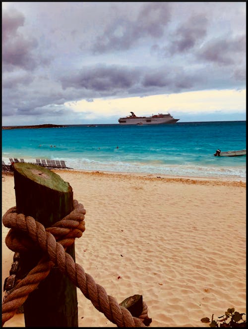 Free stock photo of beach, carnival cruise, cruise ship