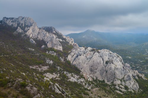 Scenic View of Rock Formations in the Mountains 