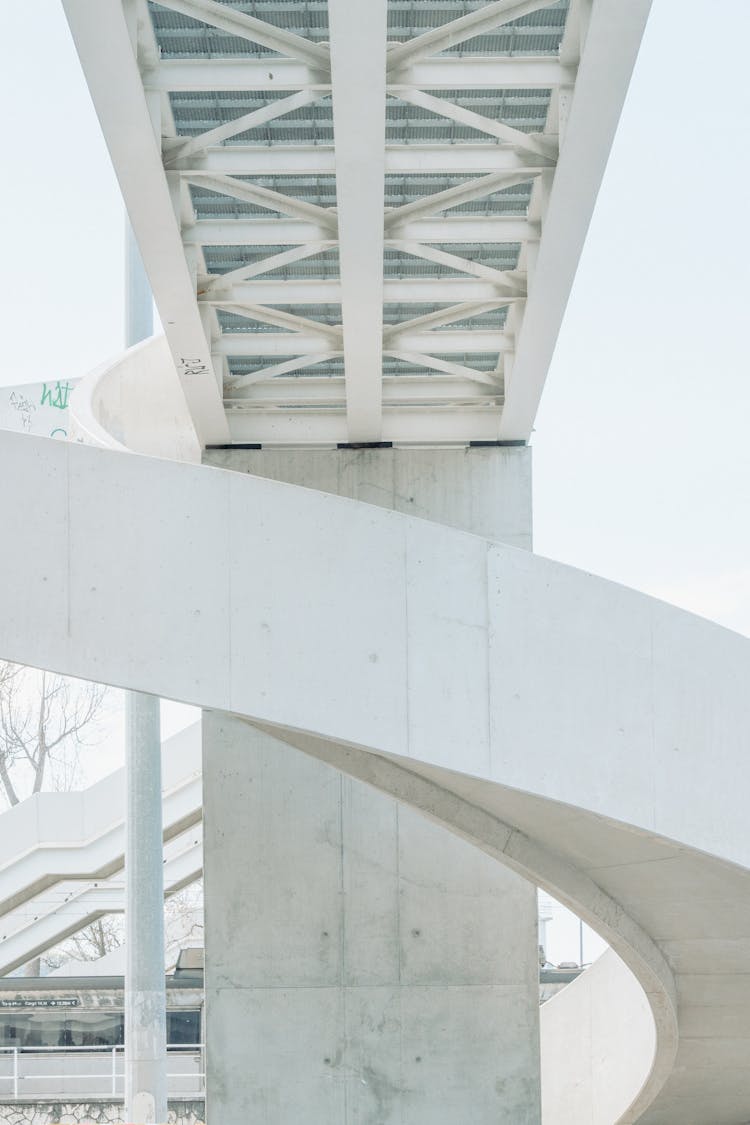 Close-up Of Modern Stone Bridge Construction