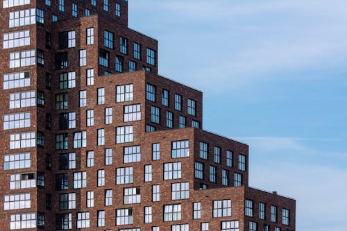 Facade of a Modern Apartment Building in City 