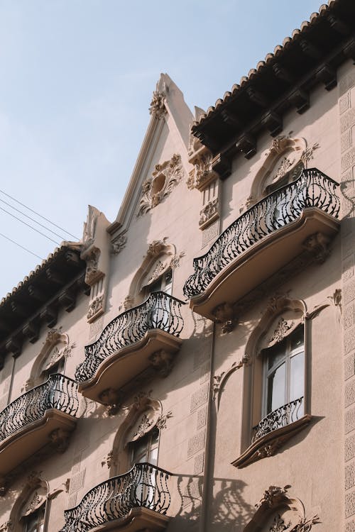 Ornamented Building Facade with Balconies