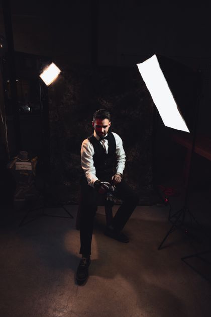 Portrait lit by studio softboxes by Cameron Casey on Pexels