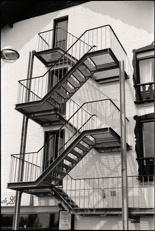 Stairs on Side of Apartment Building