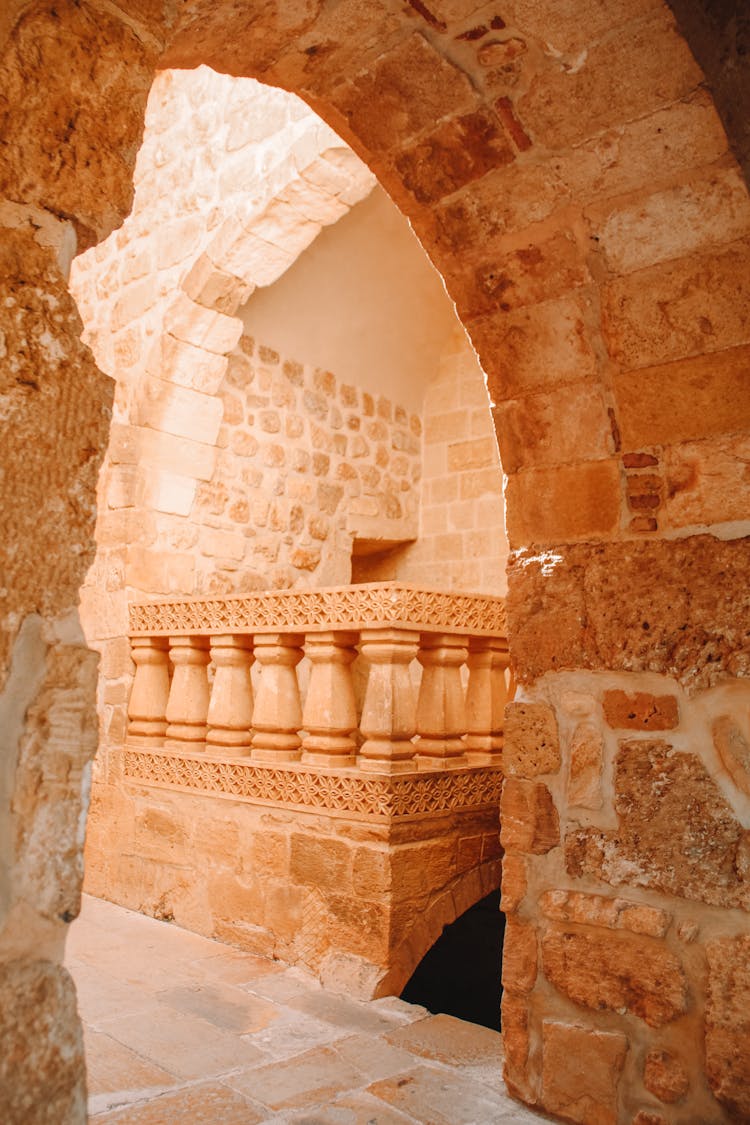 Stone Walls In Ancient Ruins