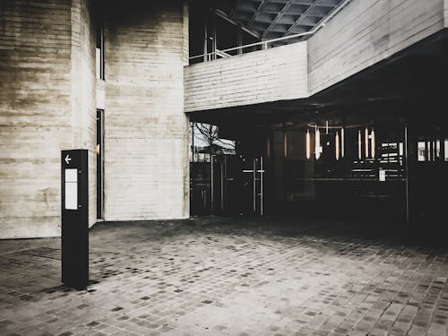 Fotografía En Escala De Grises Del Edificio