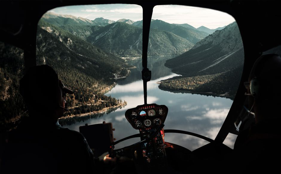 View From Helicopter Cockpit