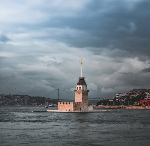 Maidens Tower on Bosporus Strait in Turkey
