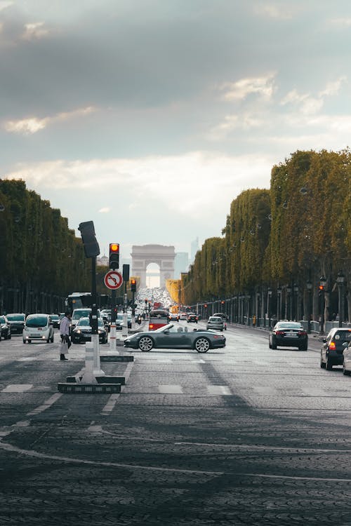 Avenue Des Champs-Eysees, 거리, 교통의 무료 스톡 사진