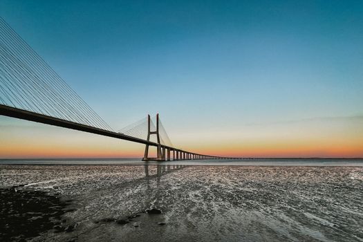 Vasco da Gama Bridge at Sunset