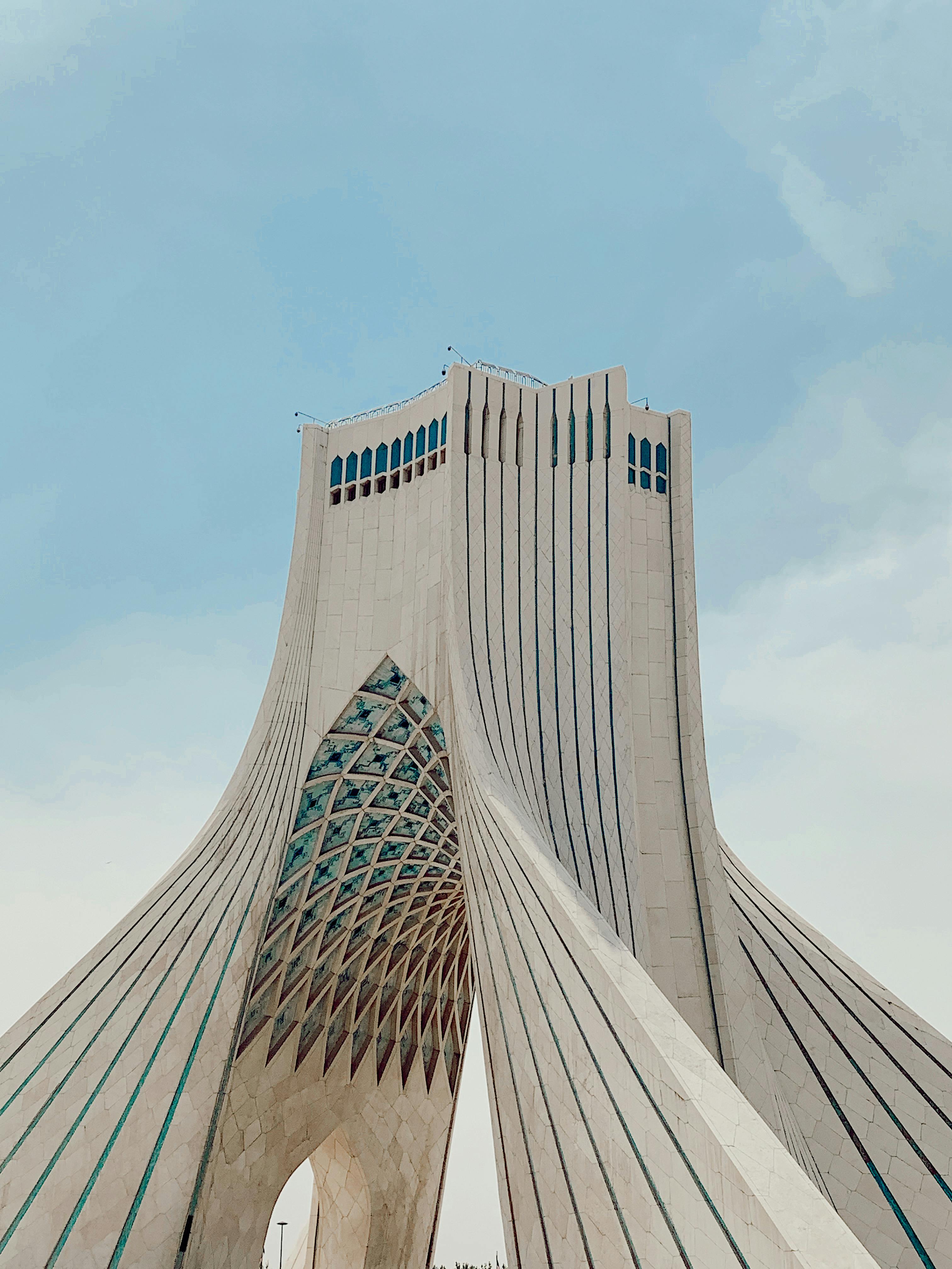 marble azadi tower in tehran iran