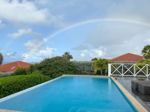 Free stock photo of clouds, curacao, rainbow
