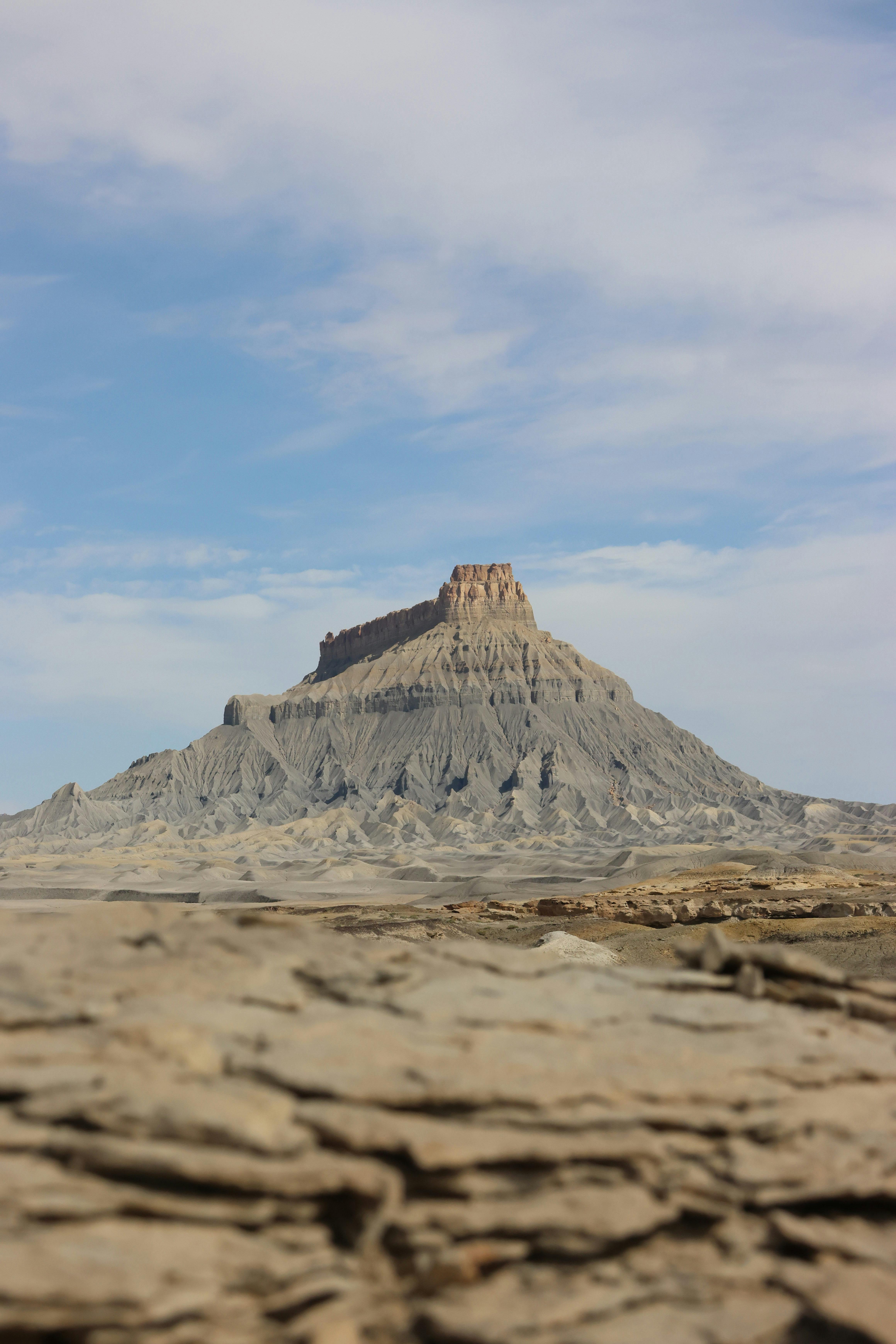 photo of a textured mountain and a terrain