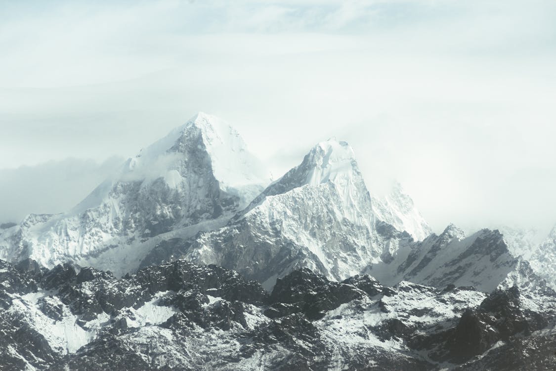 Clouds over Mountains in Winter