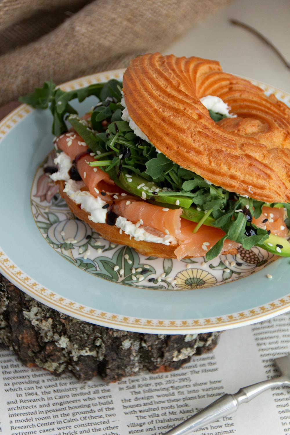 Smoked Salmon and Cream Cheese Bagel