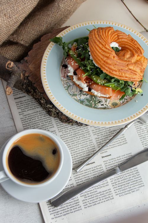 Bagel with coffee