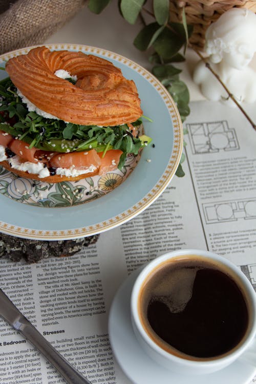 Fotobanka s bezplatnými fotkami na tému bagel, jedlo, káva