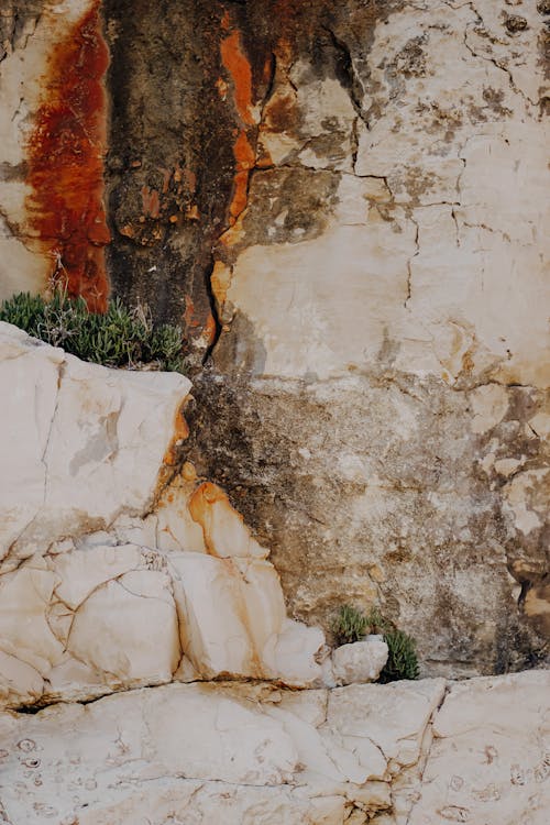 Close-up of Rock Formation Surface 