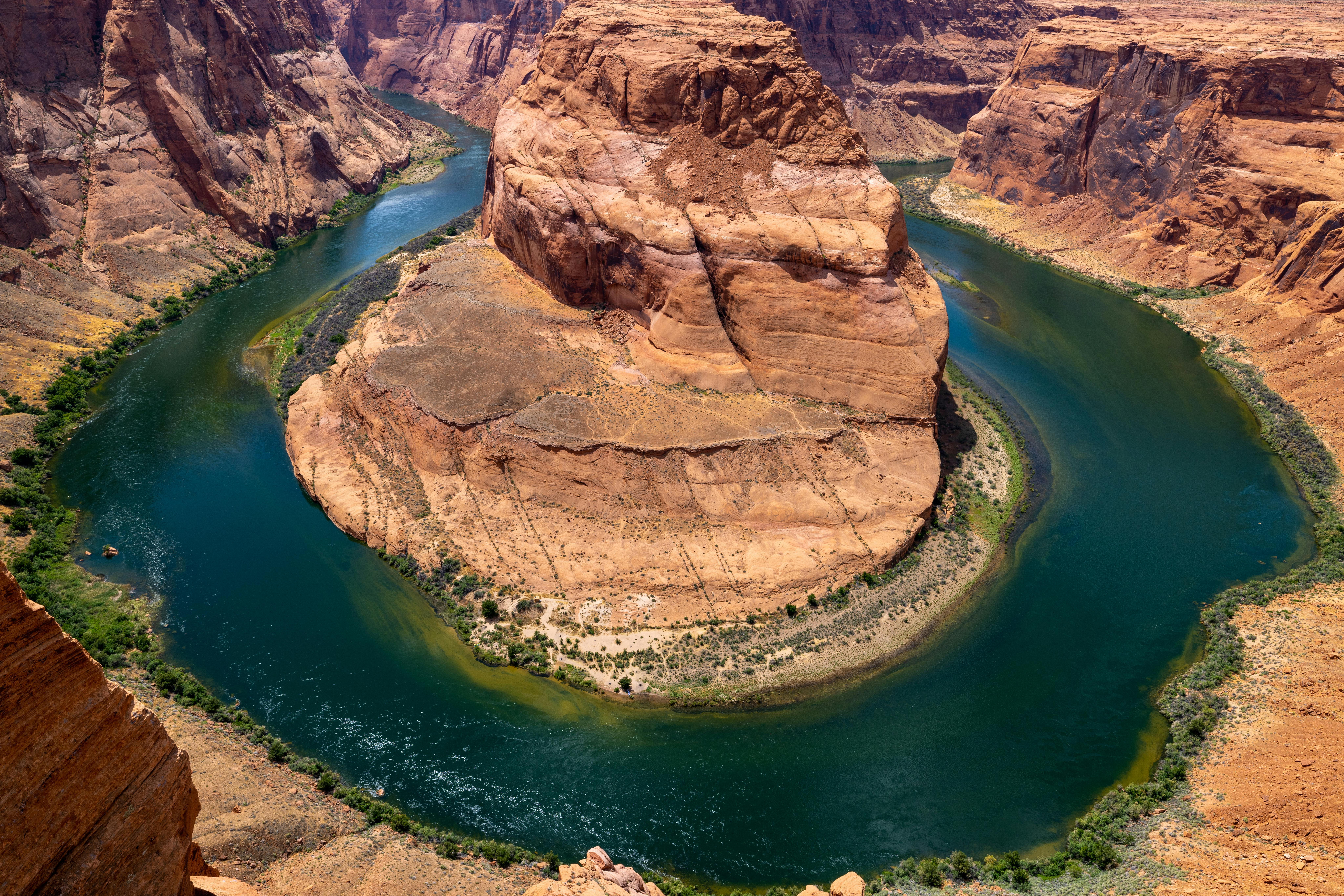 Aerial View of the Horseshoe Bend, Glen Canyon, Page, Arizona, United