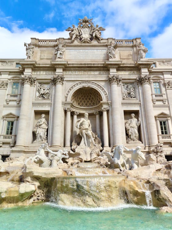 Baroque Trevi Fountain in Rome