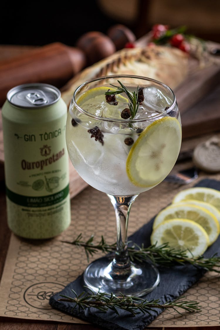 Photo Of A Glass With Gin And Tonic