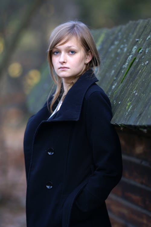 Young Woman in an Autumn Coat