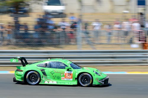 A Famous Rexy, T-Rex Themed Sports Car Racing at the 24 Hours of Le Mans Endurance Race 