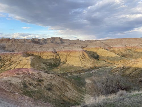 Scenic Landscape of Badlands National Park in the United States