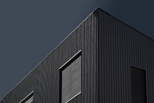 Facade of a Modern Building against Clear Sky 