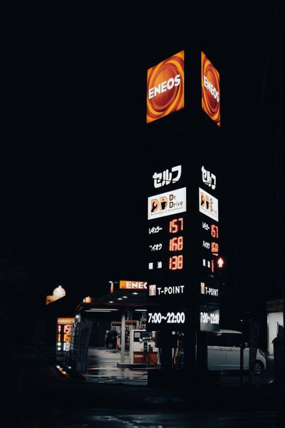 Tankstelle mit hohen Spritpreisen