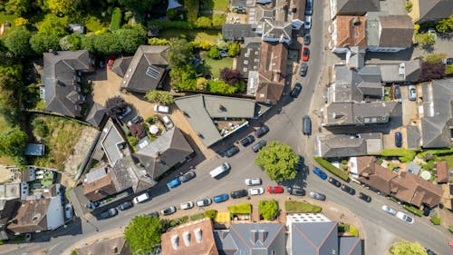 Aerial Photo of a Street in a City 