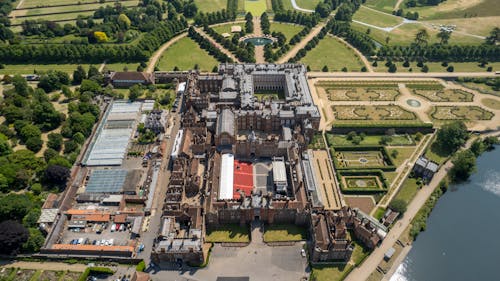 Aerial View of Hampton Court Palace