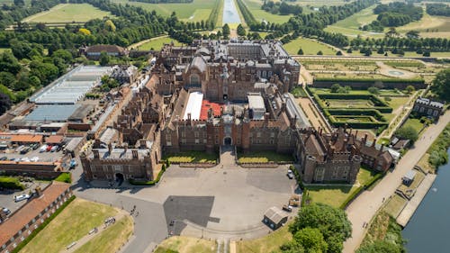 Aerial View of Hampton Court Palace 