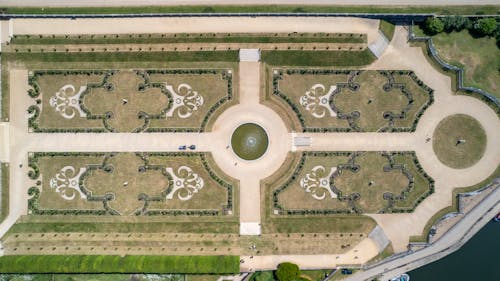 Top View of Hampton Court Palace Garden