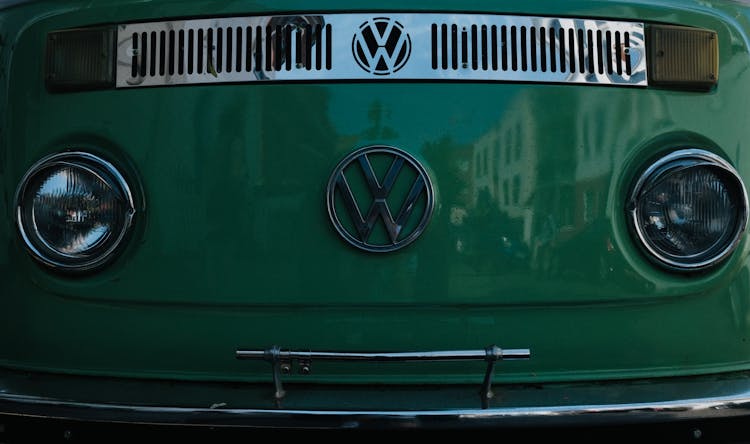 Close Up Of Vintage Volkswagen Bus