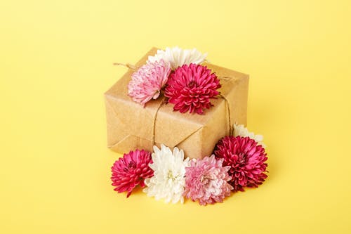 Package and Flowers