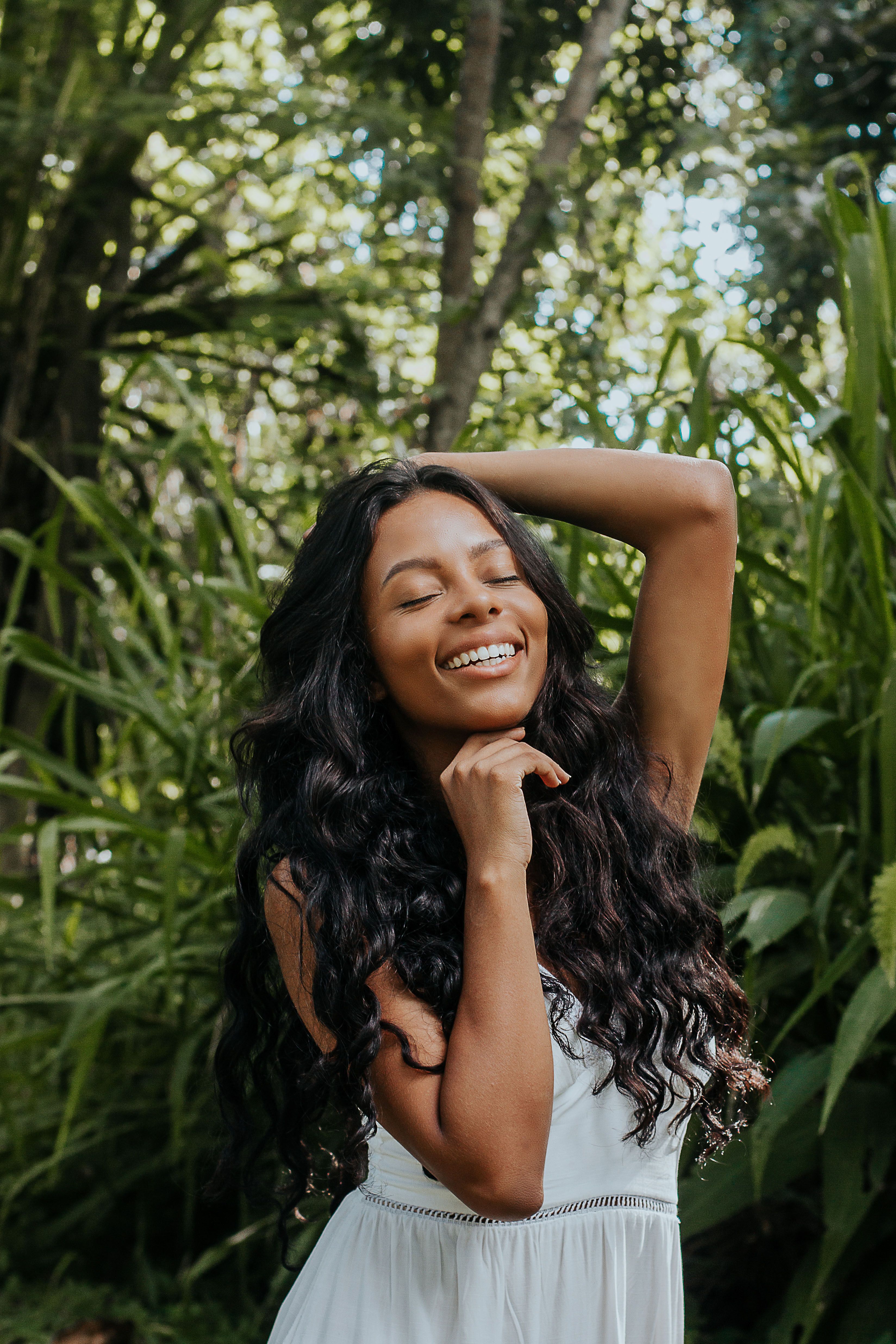 Woman Posing in a Tropical Forest · Free Stock Photo