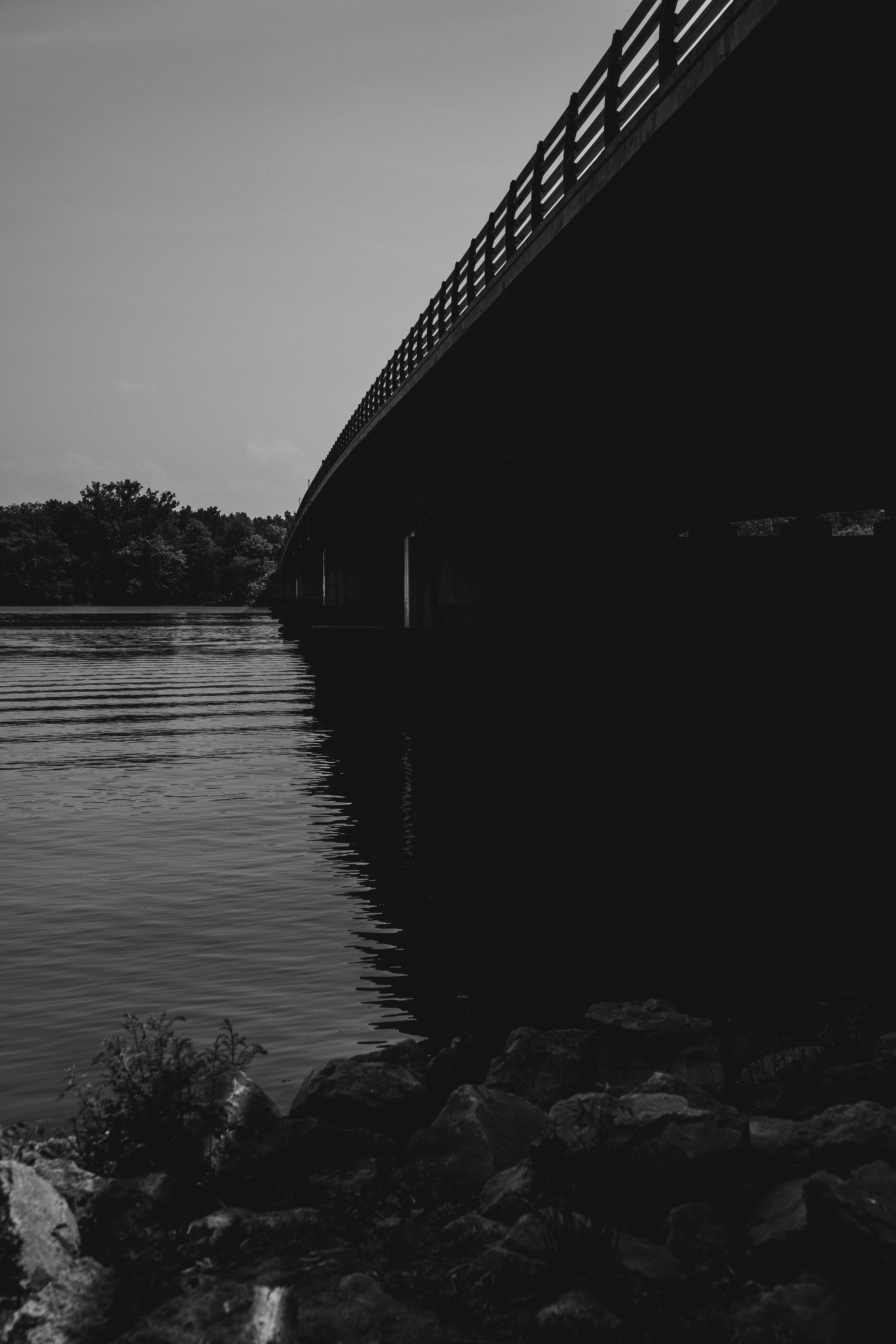Bridge on River in Shadow · Free Stock Photo