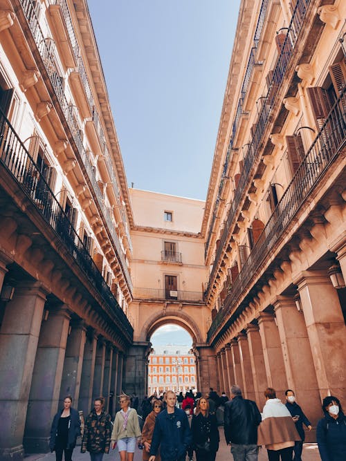 People at the Plaza Mayor