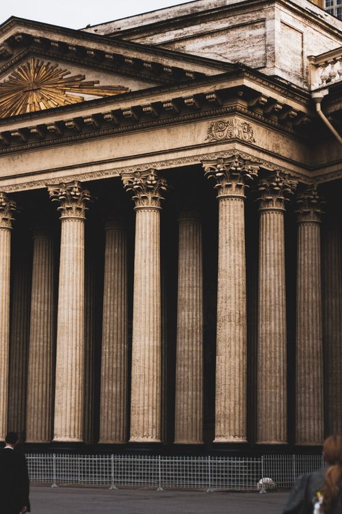 Free Captivating view of the iconic colonnade of Kazan Cathedral in Saint Petersburg. Stock Photo