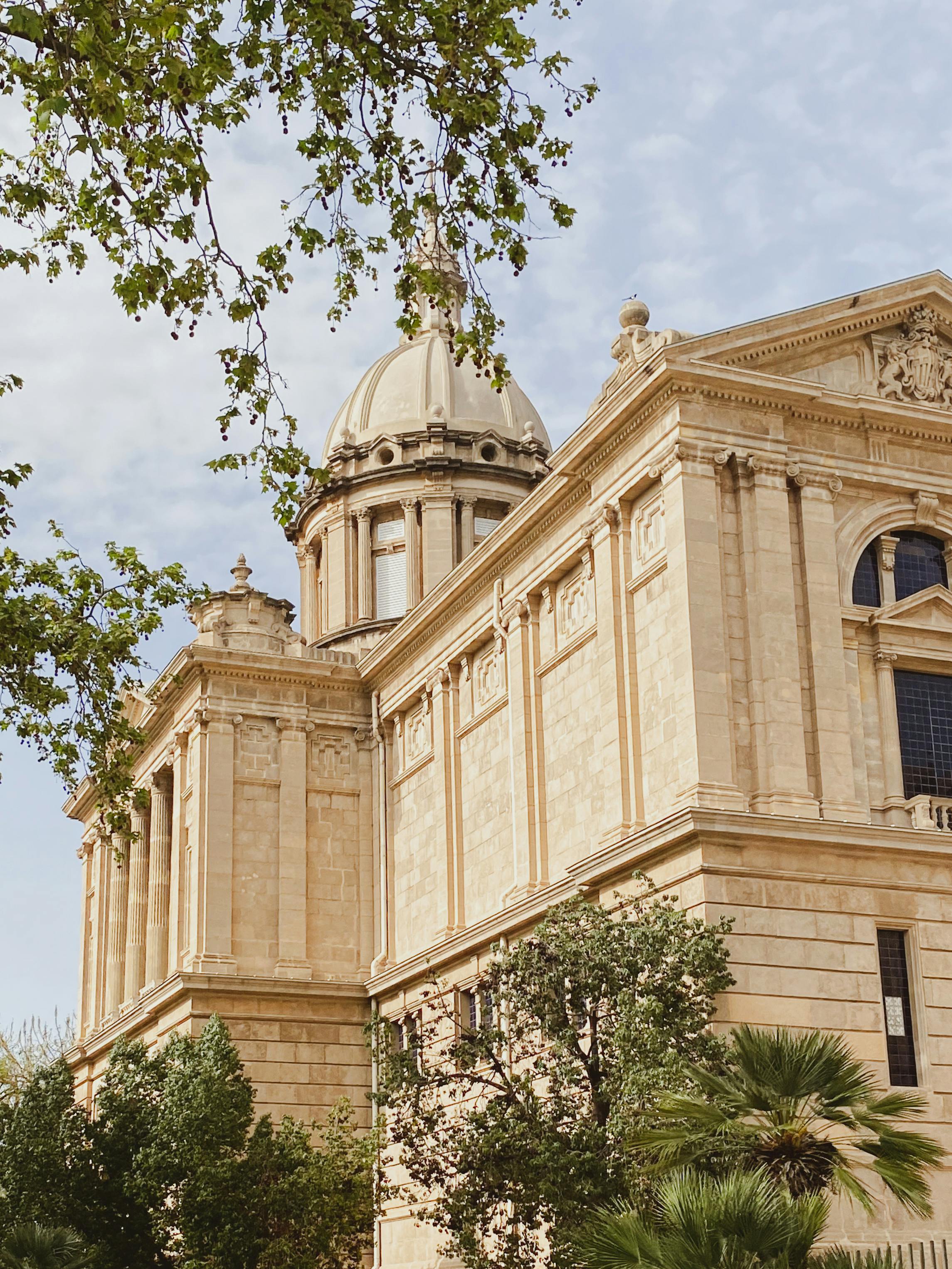 exterior of the national art museum of catalonia