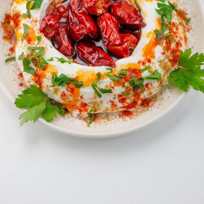 Muhammara Red Pepper Dip with Yogurt and Walnuts