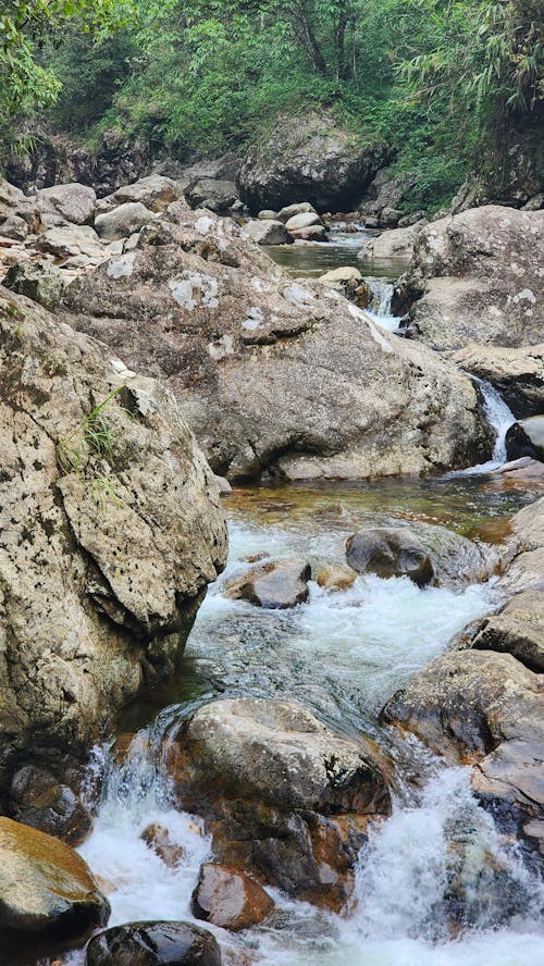 Stream Flowing on Rocks