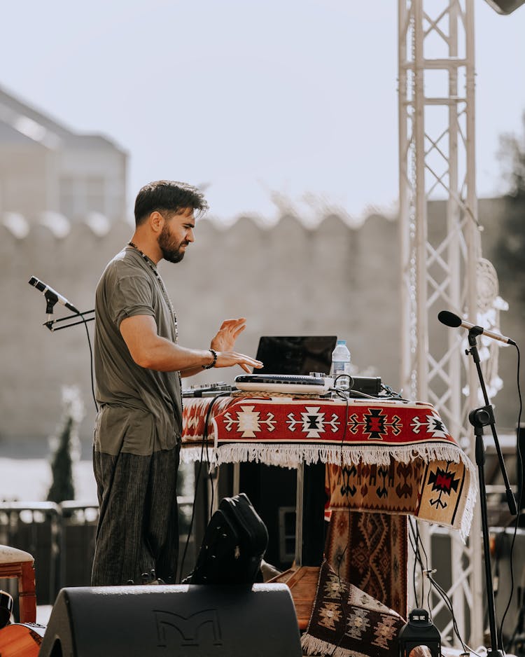 Man On Concert Stage